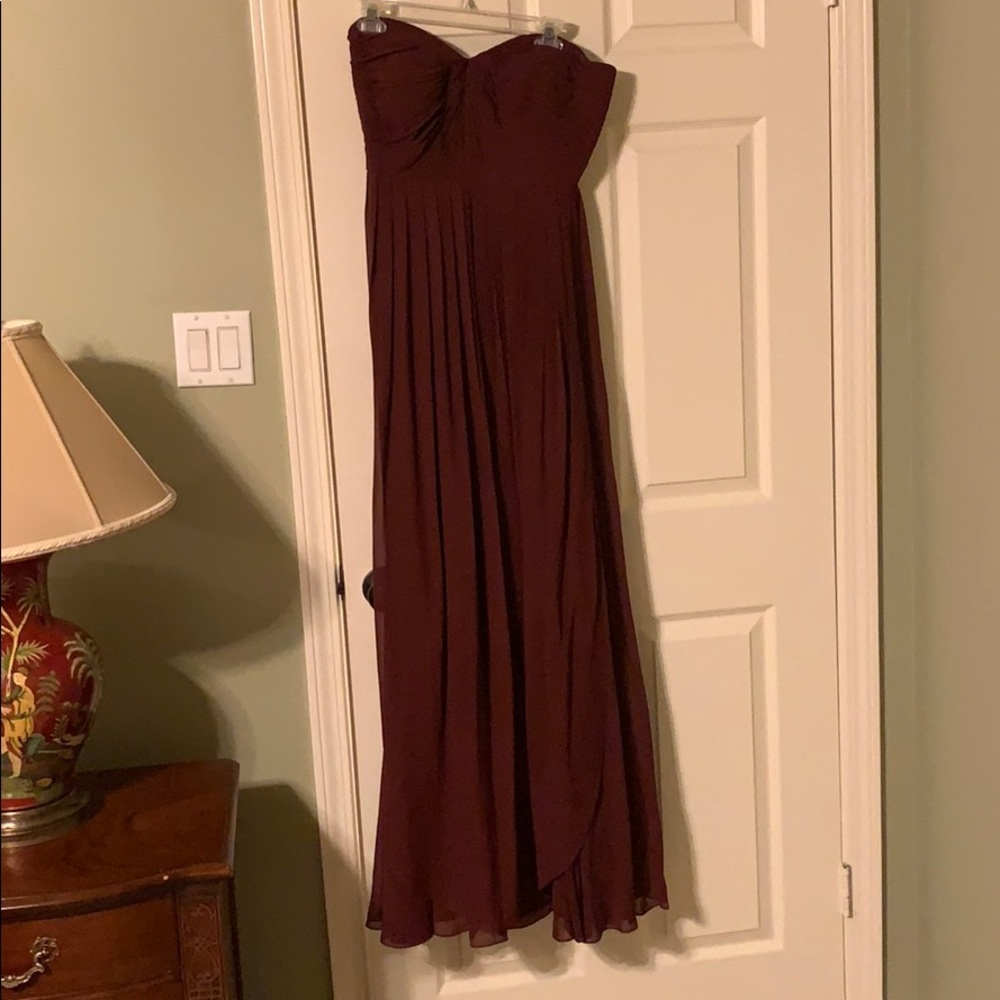 Maroon bridesmaid dress